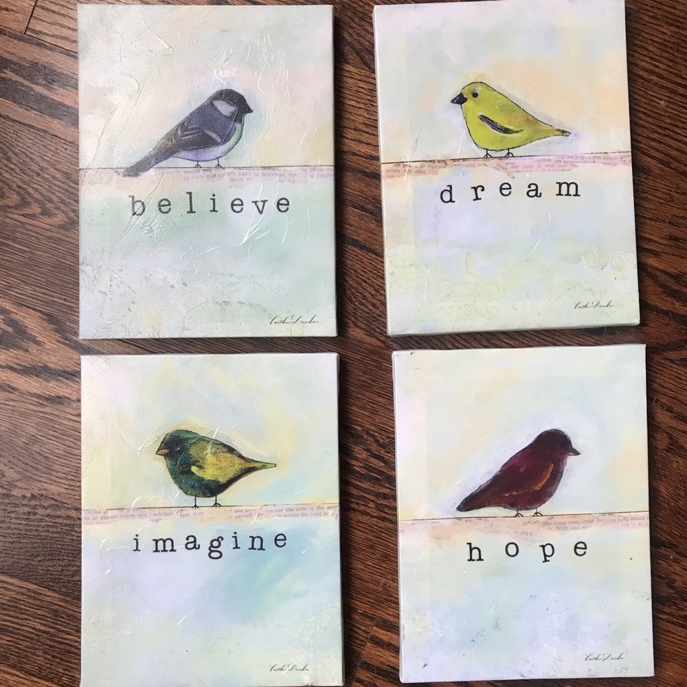 Bird Paintings (Set of 4)